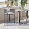 Armen Living Felicia Outdoor Patio Counter Height Bar Stool in Aluminum with Gray Rope and Cushions 840254333109 - alternate 2